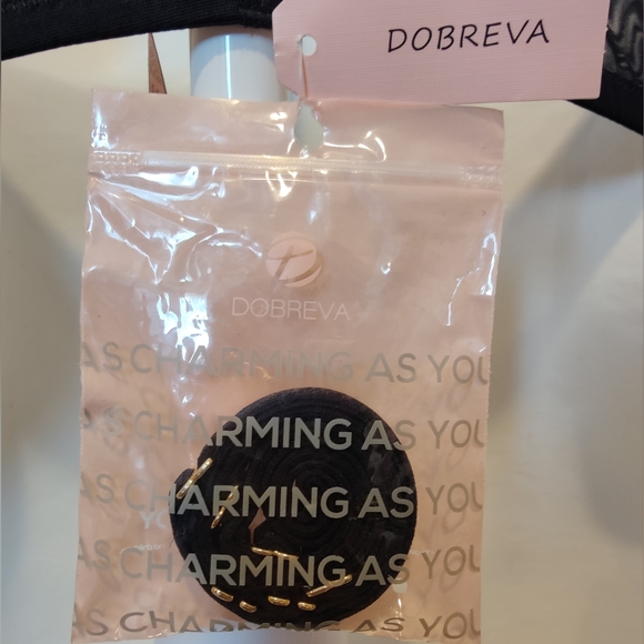 DOBREVA Women's Strapless Push Up Bra Lace  Plunge Padded Underwire Bra 32DD - Picture 5 of 10